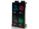 Part No: 87544pb100  Name: Panel 1 x 2 x 3 with Side Supports - Hollow Studs with Fruit Menu, Dark Azure Blueberries, Red Strawberry, Magenta Cherries and Bright Green Apple Pattern (Sticker) - Set 60384