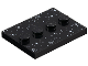 Part No: 88646pb012  Name: Tile, Modified 3 x 4 with 4 Studs in Center with White Dots and Sparkles / Stars Pattern