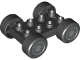 Part No: 88760c01pb14  Name: Duplo Car Base 2 x 4 with Black Tires and Silver Spokes Wheels Pattern (88760 / 88762c01pb14)