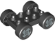 Part No: 88760c01pb15  Name: Duplo Car Base 2 x 4 with Black Tires and Silver 4 Spoke Spinner Wheels Pattern (88760 / 88762c01pb15)