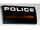 Part No: 88930pb003  Name: Slope, Curved 2 x 4 x 2/3 with Bottom Tubes with White 'POLICE' Pattern (Sticker) - Set 8211