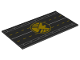 Part No: 90498pb02  Name: Tile 8 x 16 with Bottom Tubes, Textured Surface with Runway and SHIELD Logo Pattern