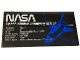 Part No: 90498pb52  Name: Tile 8 x 16 with Bottom Tubes, Textured Surface with Space Shuttle Discovery STS-31 Pattern (Sticker) - Set 10283