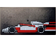 Part No: 90498pb54L  Name: Tile 8 x 16 with Bottom Tubes, Textured Surface with Red and White LEGO Formula 1 Race Car Profile Pattern Model Left Side