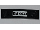 Part No: 92593pb006  Name: Plate, Modified 1 x 4 with 2 Studs without Groove with 'DM 4433' Pattern (Sticker) - Set 4433