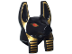 Part No: 93248pb01  Name: Minifigure, Head, Modified Anubis Guard Head with Gold Print and Red Eyes Pattern