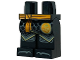 Part No: 970c00pb1632  Name: Hips and Legs with Orange Sash, Ninjago Logogram Letter C in Circle, Dark Bluish Gray Robe Ends with Gold Trim, Knee Pads and Toes Pattern