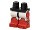 Part No: 970c01pb68  Name: Hips and White Legs with Molded Red Lower Legs / Boots and Printed Red Chevrons and Mechanical Assist on Sides, Dark Red Toe Plates Pattern