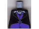 Part No: 973pb0118  Name: Torso Harry Potter Goblin 1 with Jacket and Black Vest over Purple Shirt and Black Bow Tie Pattern
