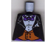 Part No: 973pb0222  Name: Torso Batman Suit with Orange Vest, Purple Bow Tie Pattern