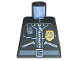 Part No: 973pb0261  Name: Torso Police Leather Jacket, Gold Badge, Radio, Belt Pattern