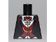 Part No: 973pb0720  Name: Torso Suit with Dark Red Vest and Bow Tie, Gold Chain and Medallion Pattern (Vampire)