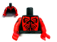 Part No: 973pb1127c01  Name: Torso SW Darth Maul Chest Pattern / Printed Red Arms / Red Hands