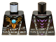 Part No: 973pb1357  Name: Torso Armor with Dark Bluish Gray Belts, Gold Raven Pendant and Dark Azure Round Jewel (Chi) Pattern