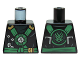 Part No: 973pb2089  Name: Torso Ninjago Green and Gold Straps and Belt, Round Emblem, Weapons and Dark Green Undershirt Pattern