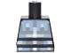 Part No: 973pb2461  Name: Torso Pixelated Light Bluish Gray, Sand Blue and Silver Armor Pattern