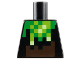 Part No: 973pb2462  Name: Torso Pixelated Bright Green, Lime, and Yellowish Green Slime, Dark Brown Stomach Pattern