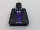Part No: 973pb2580  Name: Torso Tuxedo Jacket, White Shirt, Dark Purple Bow Tie and Vest Pattern