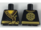 Part No: 973pb2805  Name: Torso Ninjago Robe with Ninjago Logogram 'EARTH', Gold Sash and Medallion Pattern