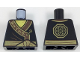 Part No: 973pb2805b  Name: Torso Ninjago Robe with Ninjago Logogram 'EARTH', Brown Fabric Creases, Gold Sash and Medallion Pattern