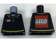 Part No: 973pb2850  Name: Torso Polo Shirt with Yellow Trim, Name Badge, and Lego Logo on Back Pattern