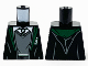 Part No: 973pb3991  Name: Torso Robe with Dark Green Hem and Slytherin Logo, White Shirt Collar and Dark Bluish Gray Sweater Pattern