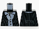 Part No: 973pb4014  Name: Torso Vest over Shirt and Dark Bluish Gray Pinstripes Pattern