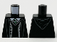 Part No: 973pb4091  Name: Torso Jacket, Light Bluish Gray Vest, Black Sweater, White Collar, Green and White Tie Pattern