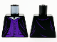 Part No: 973pb4128  Name: Torso Harry Potter Robe Open over Dark Purple Vest with Buttons and Pockets, White Collar Pattern