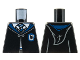 Part No: 973pb4374  Name: Torso Hogwarts Robe Clasped with Ravenclaw Crest, Sweater, Shirt and Tie Pattern