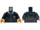 Part No: 973pb4374c03  Name: Torso Hogwarts Robe Clasped with Ravenclaw Crest, Sweater, Shirt and Tie Pattern / Black Arms / Medium Tan Hands