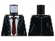 Part No: 973pb4491  Name: Torso Suit Jacket, White Shirt, Dark Red Tie Pattern