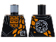 Part No: 973pb4580  Name: Torso Tunic over Orange Squares, Stone Scales, White Ninjago Logogram 'C', Core Logo on Back Pattern
