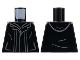 Part No: 973pb4725  Name: Torso Jacket with Hood, Silver Zipper, Dark Bluish Gray Collar, Hem, and Pocket Outlines Pattern