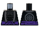 Part No: 973pb4758  Name: Torso Robe with Silver Hem over Armor, Dark Purple Sash, Flower Emblem on Back Pattern