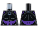Part No: 973pb4946  Name: Torso Female Armor, Silver Piping, Dark Purple Midriff Pattern