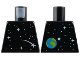 Part No: 973pb5647  Name: Torso with White Dots and Sparkles / Stars and Comet, Earth on Back Pattern