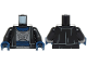 Part No: 973pb5900c01  Name: Torso Robe over Dark Silver Armor with Rivets, Dark Blue Shirt and Sash Pattern / Black Arms / Dark Blue Hands