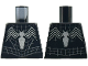 Part No: 973pb6536  Name: Torso with Dark Silver Webbing and Silver Stylized Spider on Front and Back Pattern