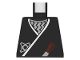 Part No: 973px11  Name: Torso Castle Ninja Wrap, Brown Dagger, Silver Star, Silver Zigzags Pattern