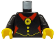 Part No: 973px35c01  Name: Torso Castle Fright Knights Red Spider Medal Pattern / Black Arms / Yellow Hands