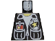 Part No: 973px67  Name: Torso Police Vest, White Shirt, ID, Yellow Star Badge Pattern
