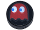 Part No: 98138pb377  Name: Tile, Round 1 x 1 with Red PAC-MAN Ghost with Blue Eyes Pattern (Blinky)
