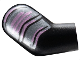 Part No: 982pb374  Name: Arm, Right with Dark Silver Armor with Metallic Pink Stripes Pattern