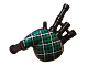 Part No: 99252pb01  Name: Minifigure, Utensil Bagpipes with Green and White Tartan Pattern
