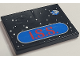 Part No: BA148pb01  Name: Stickered Assembly 4 x 3 with 'I.S.S.' Logo on Space and Earth Background Pattern (Sticker) - Set 7467 - 2 Tile 2 x 2, 1 Tile 1 x 4