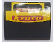 Part No: BA166pb02  Name: Stickered Assembly 4 x 3 x 1 with 'OXIDE' and 'KYOTO' on Red and Yellow Background Pattern (Sticker) - Set 8666 - 4 Slope, Curved 3 x 1