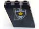 Part No: BA374pb01R  Name: Stickered Assembly 4 x 1 x 3 with Police Yellow Star Badge Pattern Model Right Side (Sticker) - Set 6483 -  Slope 75 2 x 1 x 3 - Open Stud, 1 Slope, Inverted 75 2 x 1 x 3