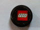 Part No: bb0116pb01  Name: Sports Hockey Puck, Large with LEGO Logo Pattern (Sticker) - Sets 3540 / 3541 / 3542 / 3543 / 3544 / 3545