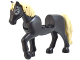 Part No: bb1279c01pb08  Name: Horse with 2 x 2 Cutout and Movable Neck with Molded Tan Tail and Mane and Printed Dark Bluish Gray Eye Patches Pattern